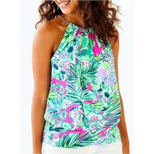 LILY PULITZER Bowen Chain Halter Top